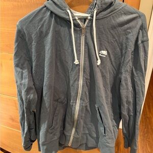 Roots Zip Up Hoodie with White Accents